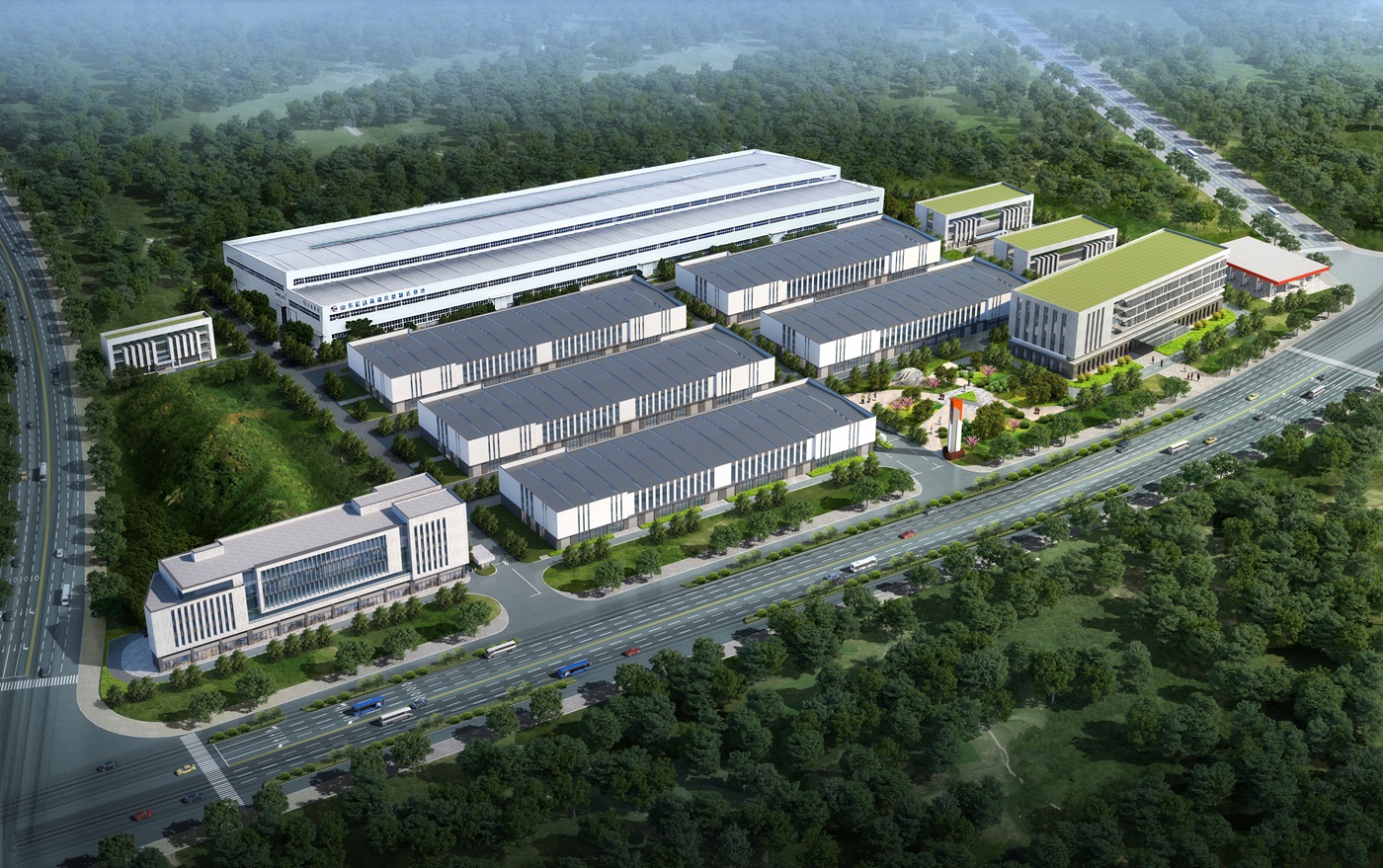 米兰在线注册大学城厂区鸟瞰图